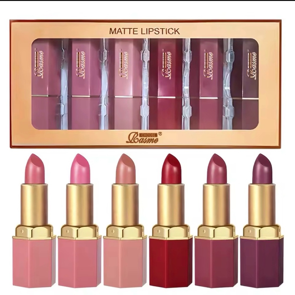 Matte Lipstick Set - Pink, Red, Purple Shades